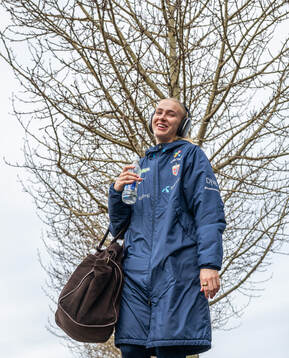 Goalkeeper Selma Panengstuen of the Norwegian women's