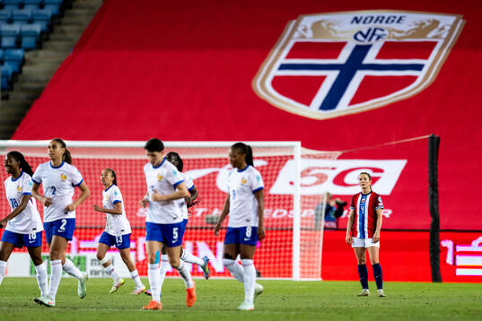 Tuva Hansen of Norway looks dejected
