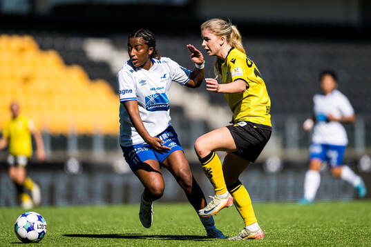 Daniela Mandi Tolonen of Haugesund and Maya Tveiten