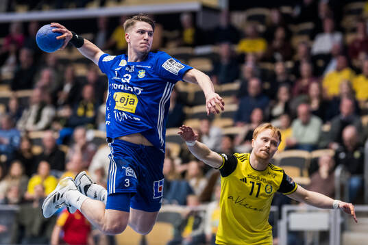 Ystad IFs Oskar Joelsson och Sävehofs Gustaf Wedberg