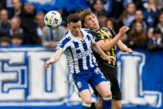 IFK Göteborgs Tobias Heintz och Häckens Filip Öhman