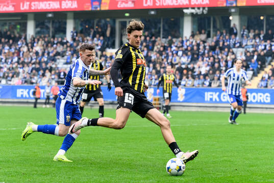 IFK Göteborgs Tobias Heintz och Häckens Silas Andersen