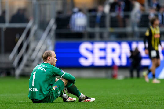 IFK Göteborgs målvakt Pontus Dahlberg deppar