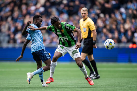 Djurgårdens Tokmac Nguen och GAIS Harun Ibrahim