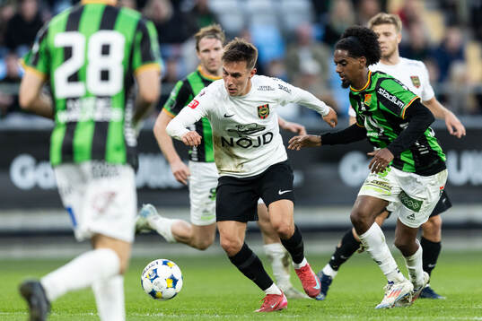 Brommapojkarnas Anton Kurochkin och GAIS Harun Ibrahim