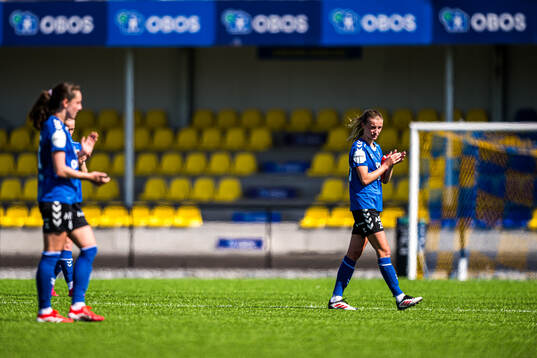 Kristin Holmen of Lyn looks dejected