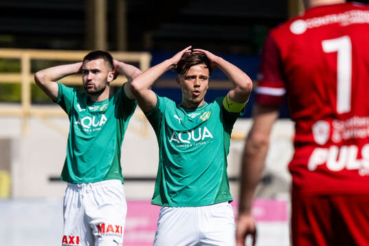 Jönköpings Södras Linus Lyck och Benjamin Tannus deppar
