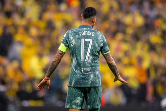 Cristian Romero of Tottenham Hotspur