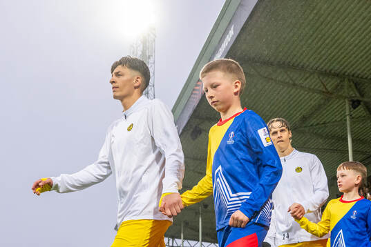 Jostein Gundersen and Ulrik Saltnes of Bodø/Glimt enter