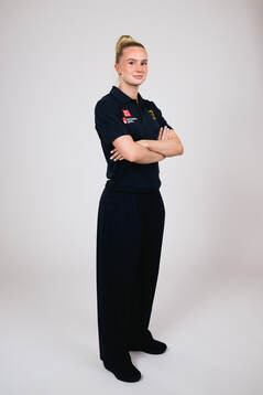 Ice hockey athlete Wilma Sundin of Sweden poses for a