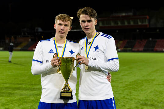 IFK Norrköpings Noel Tegelström och Linus Wallberg med