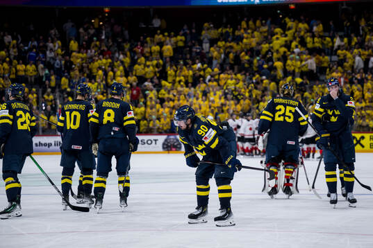 Marcus Johansson of Sweden looks dejected
