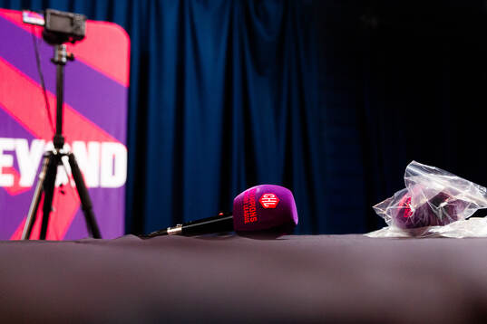 A microphone branded for the CHL