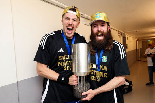 Ystad IFs Oskar Joelsson och Julius Lindskog Andersson