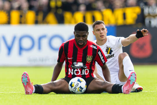 Brommapojkarnas Ezekiel Alladoh och AIKs Filip Benkovic