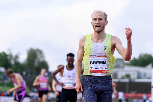 Florian Bremm of Germany celebrates