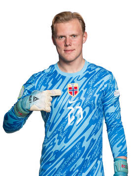 Goalkeeper Einar Bøe Fauskanger of the Norwegian under-19
