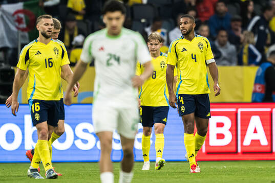 Isak Hien of Sweden looks dejected