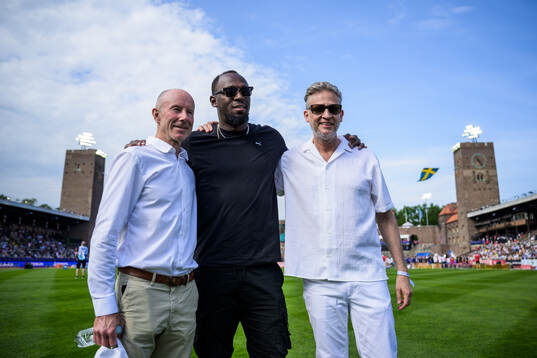 Ingemar Stenmark, Usain Bolt and Jan Kowalski, president of