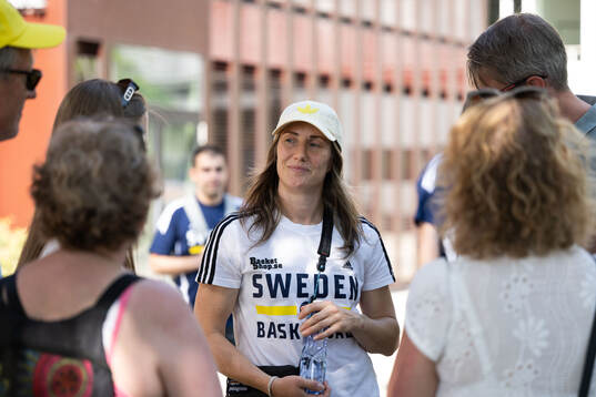 Frida Eldebrink of Sweden at a fan meet
