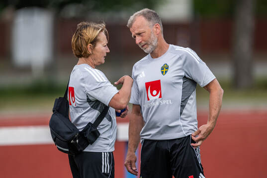 Physio Annica Näsmark and performance manager Pontus