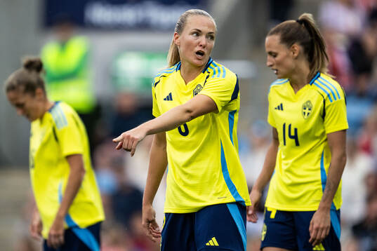 Magdalena Eriksson of Sweden reacts