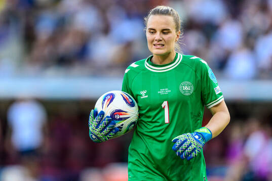Goalkeeper Maja Bay Østergaard of Denmark