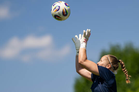 Goalkeeper Aurora Mikalsen of the Norwegian women's