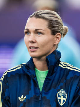 Goalkeeper Jennifer Falk of Sweden