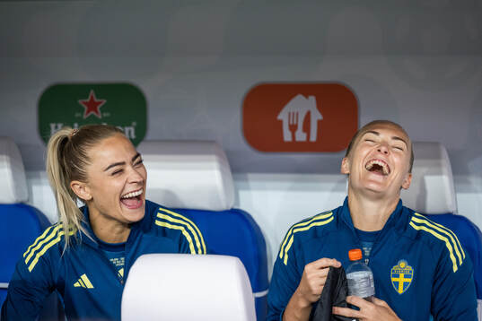 Fridolina Rolfö and Magdalena Eriksson of Sweden