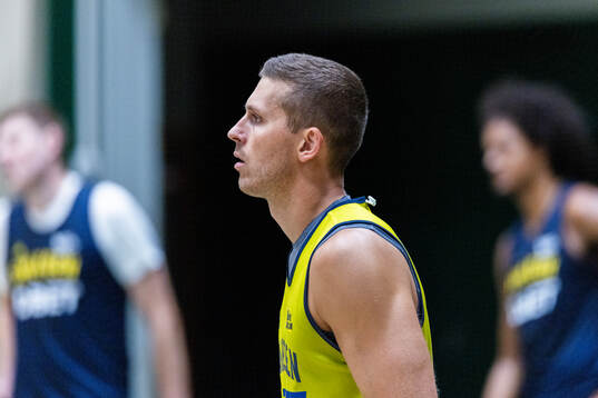 Christopher Czerapowicz of Sweden at a training session