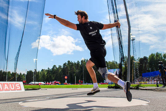 Simon Pettersson Upsala IF deltar i herrarnas diskus