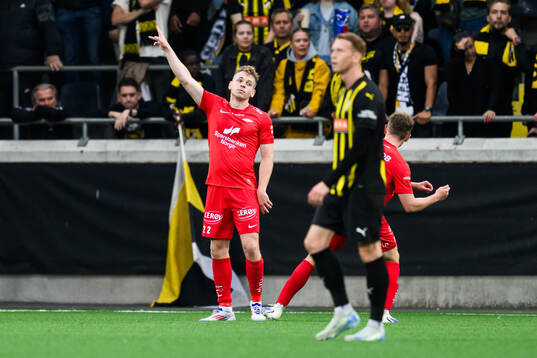 Saevar Atli Magnusson of Brann celebrates