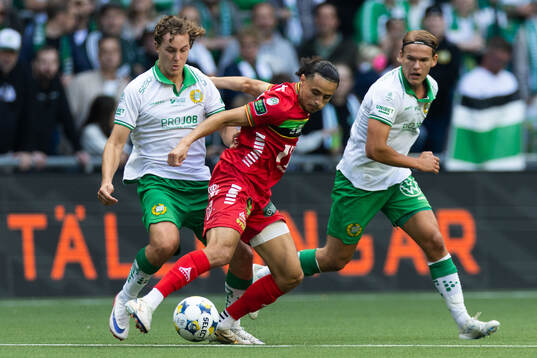 GAIS Amin Boudri mot Hammarbys Hampus Skoglund och Markus