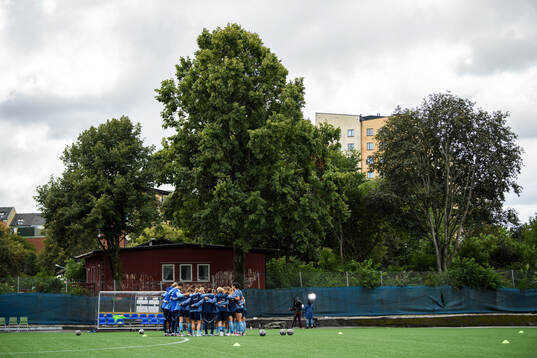 Djurgårdens spelare samlas