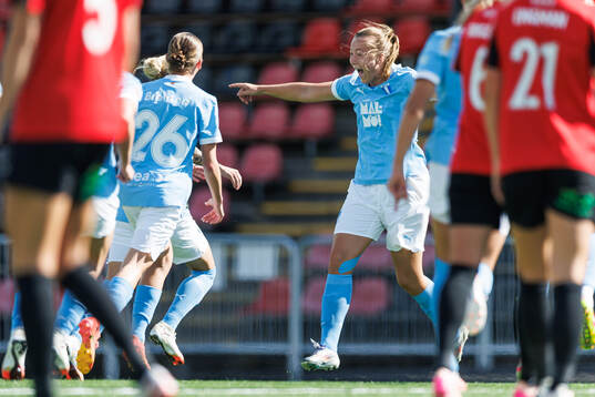 Malmö FFs Sara Kanutte Sørensen Fornes jublar