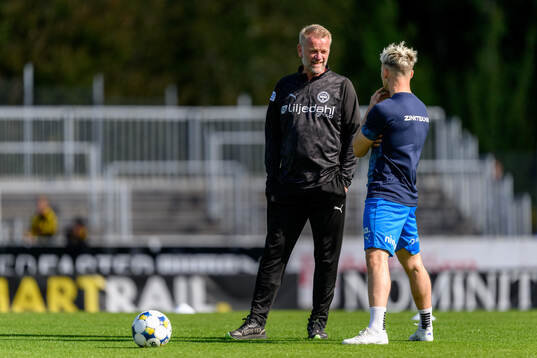 Värnamos tränare Arne Sandstø och Kent-Are Antonsen