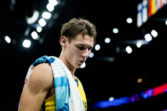 Pelle Larsson of Sweden looks dejected