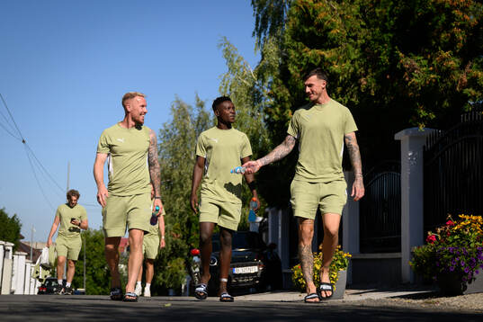 Mikkel Rygaard Jensen, Sabri Dahari Kondo and goalkeeper