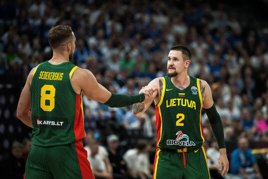 Tadas Sedekerskis and Margiris Normantas of Lithuania
