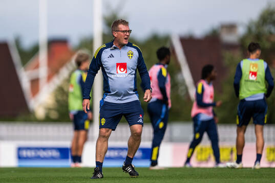 Goalkeeper coach Leif Troedsson of the Swedish under-21