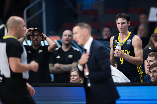 Pelle Larsson of Sweden looks dejected