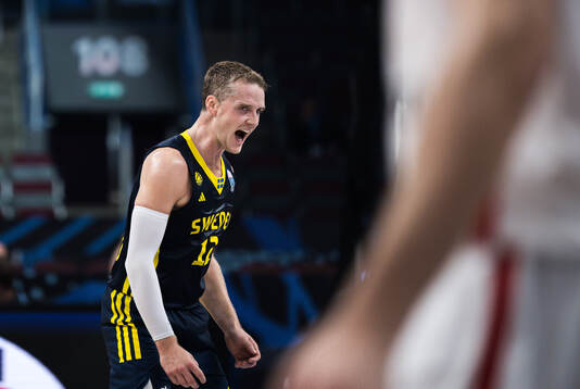 Ludvig Håkanson of Sweden celebrates
