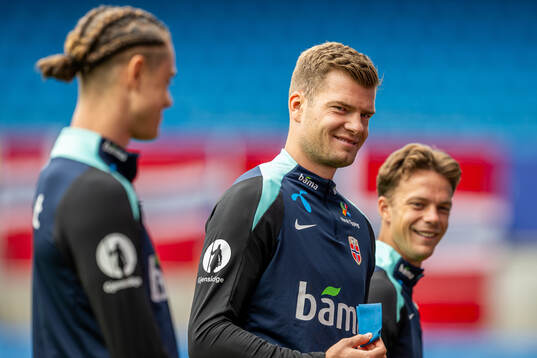 Alexander Sørloth of the Norwegian national football team