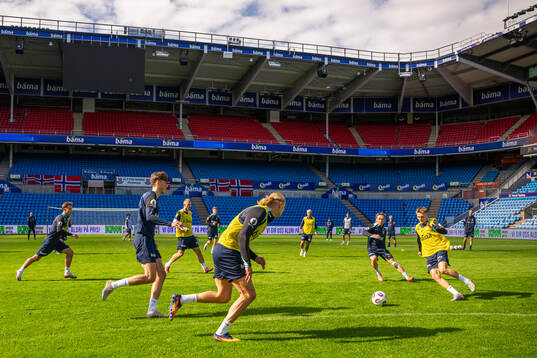 Erling Braut Haaland, Patrick Berg and Martin Ødegaard of
