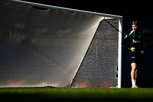 Goalkeeper Mathias Dyngeland of the Norwegian national
