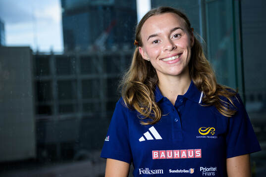 Wilma Nielsen of the Swedish national athletics team poses