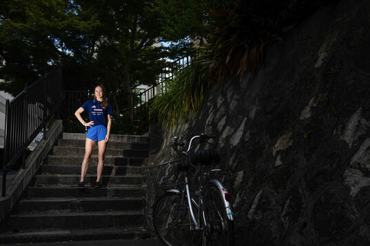 Ellen Ekholm of the Swedish national athletics team poses