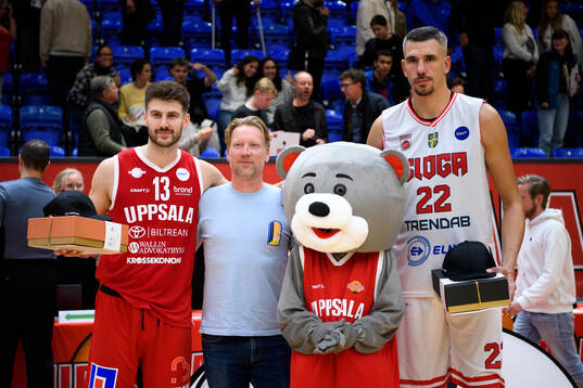 Uppsalas Niklas Larsson och Sloga Uppsalas Marko Dujkovic