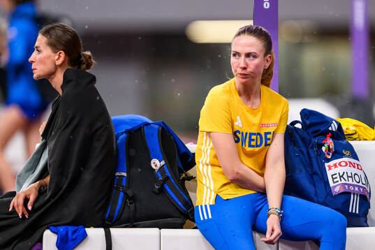 Ellen Ekholm of Sweden looks dejected